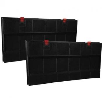 2x Filtro de Carbón Activado Compatible con Extractores Bosch DKE625A/01, DKE625AGB, DKE626A - 43 x 21,7 x 3,3 cm - Vhbw