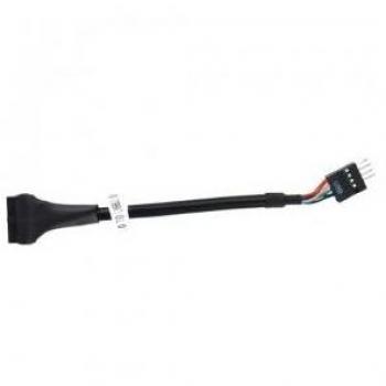 DeLOCK Cable Adaptador USB 3.0 19-pin a USB 2.0 8-pin, Longitud 60cm, Color Negro