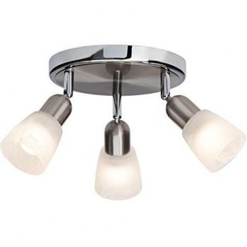 Lámpara de Techo LED Bethany 3 Focos E14 en Cromo y Plata, 1200lm, 2700K