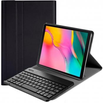 Funda con Teclado Bluetooth para Samsung Galaxy Tab A 10.1 2019 SM-T510/SM-T515 Polipiel Negra