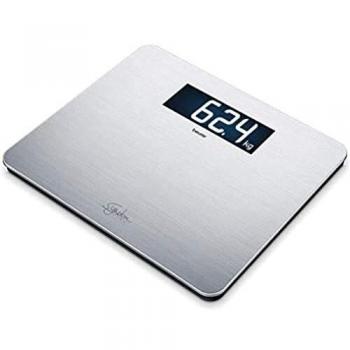 Beurer GS 405 Signature Line Digital Bathroom Scale - Weight range: 200 kg, XXL standing area, made from safety glass, stainless steel finish, XXL digital display