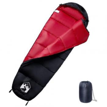 Saco de dormir tipo momia de camping para adultos 3 estaciones color naranja y negro, camuflaje, navy y azul