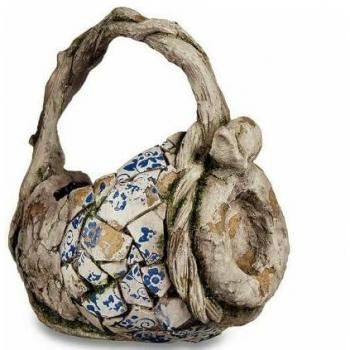 Ibergarden Figura Decorativa para Jardín Jarrón Poliresina 23,5 x 35 x 31 cm (2 Unidades) - Color Azul