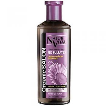 NaturVital Champú Organic Salon Sin Sulfatos Protección Color - 300 Ml, Negro