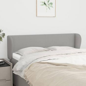 Cabecero de tela gris claro 147x23x78/88 cm vidaXL
