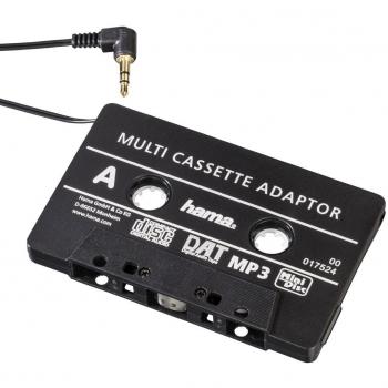 Adaptador de Cassette para Coche HAMA con Conector de 3,5 mm para Smartphones y Reproductores MP3