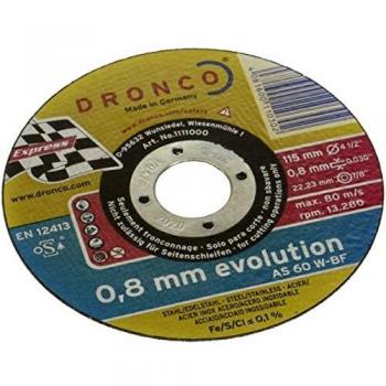Dronco AS60W-115 - Disco de Corte Metal AS 60 W Inox Evolution, 115 x 0.8 mm