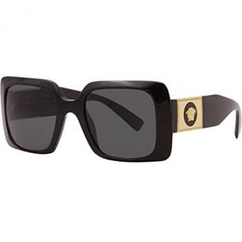 Versace Medusa Stud VE4405 GB1/87 54-22 Square Sunglasses in Black with Dark Grey Lenses