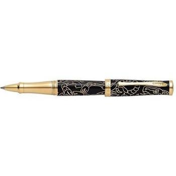 CRUZ Edición Especial Año de la Cabra Laca 23K Oro Rolling Ball Pen - Negro