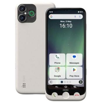 Smartphone Doro Aurora A30 - 4G, Dual SIM, RAM 6GB, Almacenamiento Interno 128GB, Pantalla LCD 6.1, Cámara Trasera 50MP, Cámara Frontal 5MP