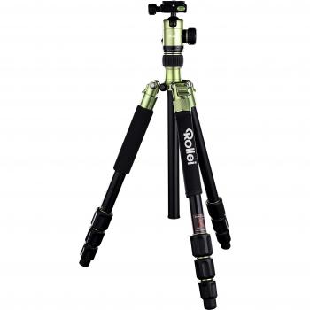 Rollei C5i - Trípode con cabeza esférica, arca Swiss compatible, capacidad 8 kg, altura 159 cm, aluminio, color verde