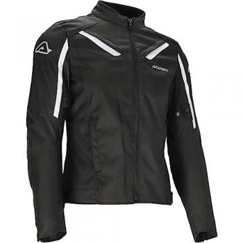 Acerbis X-Mat Chaqueta textil para damas de motocicleta - Mat Negro-Blanco