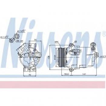 Compresor de aire acondicionado NISSENS 89038