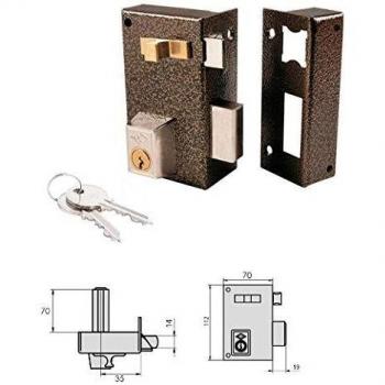 CVL 3160752 Cerradura 756A / 70 / Hierro Esmaltado Derecha Cilindro 70 mm