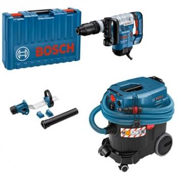 Martillo perforador Bosch GSH 5 CE + Martillo de gas GAS 35 M AFC + Aspiradora de polvo GDE Max