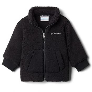 Columbia Forro Polar Rugged Ridge II Sherpa para Niño, Cremallera Completa, Color Negro, Talla XS