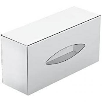 Caja de Pañuelos de Acero Inoxidable Cosmic - Diseño Architect, Acabado Cromado, Medidas 25,8 x 9 x 12,7 cm