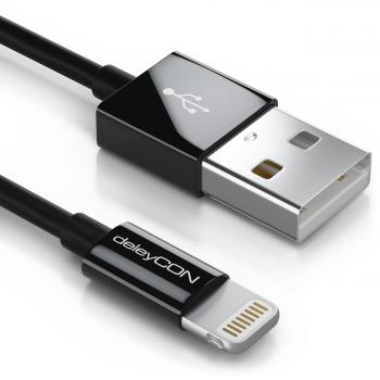 deleyCON 1m Lightning de 8 Pines USB Cable de Carga & de Datos MFI Certificado y Compatible con iPhone 12 Pro Max 12 Pro 12 Mini SE
