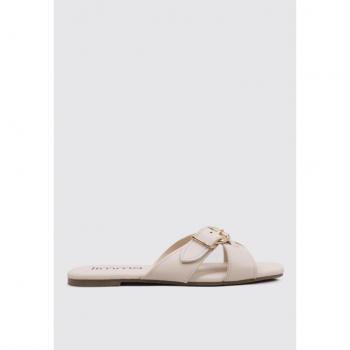 Sandalia Plana Limma Punta Chiappa mujer Beige 36
