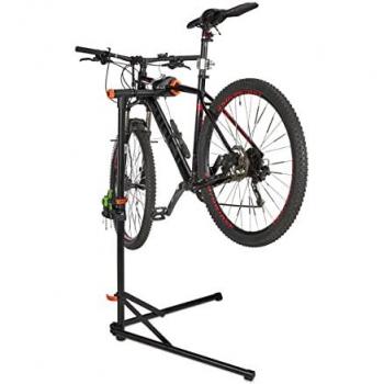 Soporte Taller Bicicleta Telescópico Relaxdays, Caballete Reparación Bici, Capacidad hasta 30 kg, Compatible con Marcos de 25-40 mm, Material Plateado (80% Acero, 10%