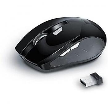 CSL - ratón inalámbrico USB SR 353-S para portátil | óptico | diseño ergonómico | 1600dpi | nano receptor 2,4GHz | sin cable | inalámbrico | antracita