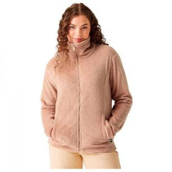 Regatta Women's Heidy Fluffy Full Zip Fleece Jacket in Warm Taupe, Size 16