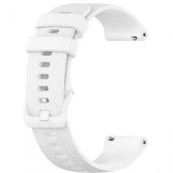 Ociodual Correa de Silicona Compatible con Samsung Galaxy Watch y Amazfit GTR 2-2e-3-3pro-4, Color Blanco, Ancho 22mm, Longitud Ajustable 92mm-