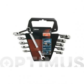 Llave combi carraca Bahco 1RM/S6 - Juego de llaves fijas de 6 piezas