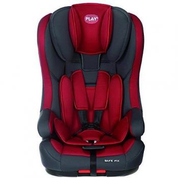 Play Safe Fix - Silla de coche, grupo 1/2/3, color gris y rojo
