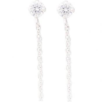 Pendientes Essential de Luxenter en plata de ley 925 con baño de rodio y circonita brillante