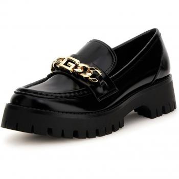 Mocasines de piel Guess Almosty para mujer, color negro, talla 40 EU