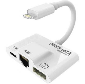 Adaptador USB-C a RJ-45/USB/Lightning OTG Promate Gigalink-i