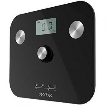 Cecotec Báscula de baño Surface Precision EcoPower 10100 Full Healthy. Con Pulsador, Función bioimpedancia, Superficie vidrio templado de alta seguridad, Sensores de precisión