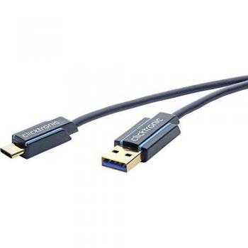 Cable USB 3.0 A a C, 1m, 5Gbps, PD 60W, color azul