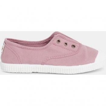 Zapatillas de lona para niños con puntera de goma y sin cordones