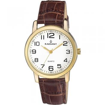 Radiant - Reloj de hombre Grand RA281604 de piel sintética y correa marrón