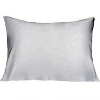 LULUSILK Funda de Almohada de Pura Seda 19 Momme con Cara Posterior de 100% Algodón, 40 x 70 cm, Blanco