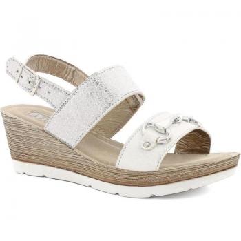 Sandalia cuña Inblu para mujer modelo EL30 color blanco