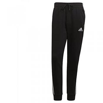 Adidas 3 Stripes Future Icons Tapered Cuffed Pantalón de Entrenamiento para Hombre, Negro/Blanco, XS