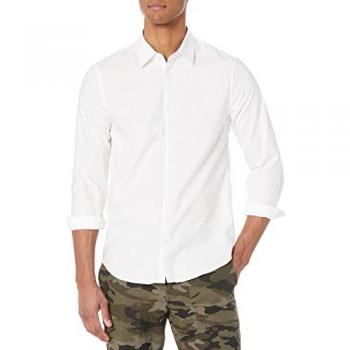 Armani Exchange Men's White Oxford Long Sleeve Shirt Size L