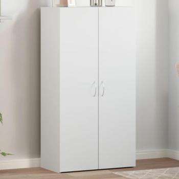 White Engineered Wood File Cabinet 60x32x115 cm