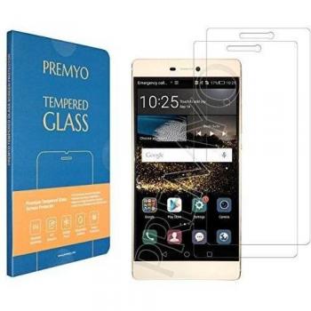 PREMYO 2 Piezas Cristal Templado para Huawei P8 Protector Pantalla para P8 Dureza 9H Bordes 2,5D Vidrio Lámina Protección Compatible con Huawei P8 Sin Burbujas contra Arañazos