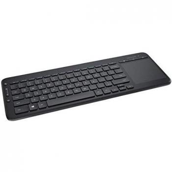 Teclado Multimedia Inalámbrico Todo-en-Uno Microsoft, USB, QWERTZ, Negro