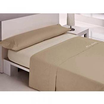 Pierre Cardin Juego sábanas coralina Colorado 135 cm. Camel, 100Percent_poliéster, Cama de 135