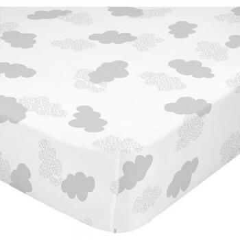 Sábana Bajera Básica Kids Gris 105 x 200 x 32 cm, 100% Algodón, Calidad de 150