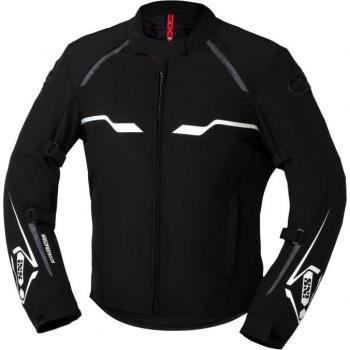 Chaqueta de Moto iXS Hexalon-ST Textil Impermeable Negro-Blanco