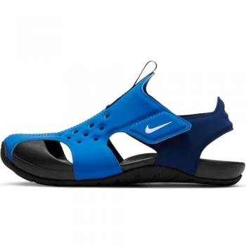 Nike Sunray Protect 2 Sandalias para Niño, modelo Slide Sandal, color Signal Blue/White-Blue Void-Black, talla 35 EU