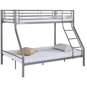 Litera metálica Leo incl. somier - 90/140 x 190 cm - Gris