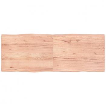 vidaXL Table Top Light Brown 160x60x(2-4)cm Treated Solid Wood Live Edge