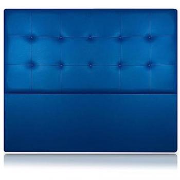 Cabecero Atenea Tapizado en Polipiel Azul 160x120cm, Altura 120cm